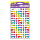 Autocollants Trend Enterprises SuperShapes, sourires de coeur, paquet de 4800-Sans acide, non toxique et sans danger pour les photos.