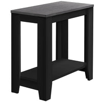 Monarch Specialties - 3134 Table D'Appoint - Noir/Dessus Gris-La table d'appoint rectangulaire est confectionnée à partir d'un tablier gris avec une base noire, tout en fini aspect bois très stylé.