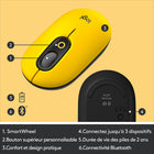 Logitech POP Mouse avec Sans Fil - Blast-Paire esthétique: Associez la souris POP avec l'amusante et rebondissante expérience de frappe de POP Keys clavier mécanique sans fil, touches emoji personnalisables et raccourcis touches médias