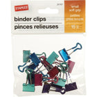 Staples - Pinces relieuses SoftGrip, petites, 3/4 po, couleurs métalliques variées, paquet de 15-Prise caoutchoutée