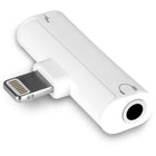 Aluratek - Adaptateur combiné Lightning et 3,5 mm pour iPhone-Deux ports Lightning - Écoutez simultanément de la musique ou de l'audio avec la sortie 3,5 mm et rechargez votre téléphone sans compromis.