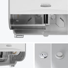 Kimberly-Clark - Distributeur de 2 rouleaux horizontaux de papier hygienique en rouleau standard ICON, plaque mosaïque blanc-Entretien facile grâce à un choix de verrous à clé ou à bouton-poussoir qui peuvent être placés de chaque côté du distributeur