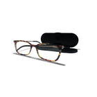 ThinOptics - Lunettes de lecture FrontPage Brooklyn - Force +1,00 - Tortue avec étui noir Milano-5