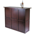 Winsome – Bar à vin comptoir extensible Newport, noyer antique-Fini noyer antique