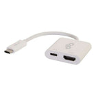 C2G - Adaptateur audio/vidéo convertisseur USB-C vers HDMI avec Power Delivery, blanc (29532)-Convertisseur d’adaptateur audio/vidéo