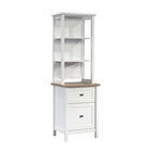 Sauder - La Collection Cottage Road ® Tour de rangement - Finition White-Dessus durable de 1 po. d'épaisseur.