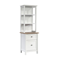 Sauder - La Collection Cottage Road ® Tour de rangement - Finition White-Dessus durable de 1 po. d'épaisseur.