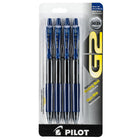 Pilot - Stylos G2 à encre gel à pointe rétractable – 0,7 mm – bleu – paquet de 4-Encre gel - écriture douce et facile  
