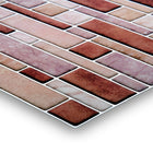 CTG Brands – Carreaux muraux « pelez et collez », multi carrés de 10 po x 10 po, brun/beige, paq./6-Dimension parfaite : chaque feuillet de dosseret mesure 25,4cm L x 25,4cm H (10" L x 10" H) (environ 0,39 mètres carrés/4,17 pieds carrés par carton)