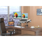 ShoppingAll - Bras à ressort à gaz pour double moniteur et ordinateur portable - Blanc-Garantie fabricant limitée de 1 an