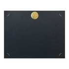 St. James – Porte-document de présentation pour cartes/certificat Elite Medallion, lin noir avec médaillon or, paq./25-Couverture lin noir 80 lb