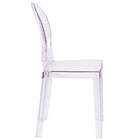 Nicer Furniture - chaise d'appoint fantôme de Louis XVI - 2 pièces - transparent-Chaise classique inspirée de Victoria. Utilisation tous temps.