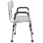 Flash Furniture Chaise De Bain Et Douche Réglable série HERCULES-Quick Release-Blanc (DCHY3523LWH)-Le dos offre un soutien au repos