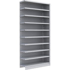 Metalware – Étagère enclenchable RK234, 10 tablettes, 36 x 18 x 76 (po), gris pâle-Système de tablettes ajustables offrant un espace de rangement solide, mais économique qui convient à vos besoins