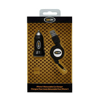 Goon – Chargeur USB rétractable avec chargeur 12 V, 99334, pour iPhone 5, 3,6 x 1,5 x 6 (po), 40 gr-Pour iPhone 5