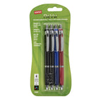 Staples - Stylos à bille à pointe rétractable – 1,2 mm – couleurs variées – paquet de 4-Barillet caoutchouté pour un meilleur conrôle et plus de confort  