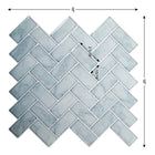 CTG Brands Herringbone Wall Tile, 10" x 10", White Marble, 6 Pack-6