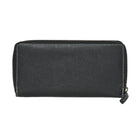 Roots - Portefeuille mince à deux volets et à glissière pour dames - Noir-1 poche à fente