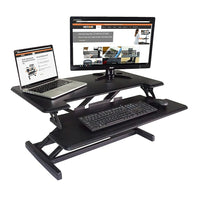 Victor Bureau debout compact à hauteur réglable avec support pour clavier (DCX610)-Transforme tout bureau assis en bureau assis OU debout