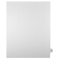 Markmaker - Intercalaires imprimes Legal, Blanc, 1/15th coupe, format lettre, sans trous, 25 tabs/PQT, 5 PQT/Boite, Numero 74-Intercalaires imprimes Legal