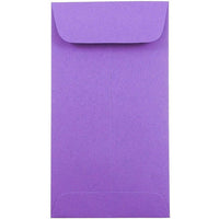 JAM Paper - Enveloppes à monnaie nº 7, 3 1/2 x 6 1/2 po, violet Brite Hue, 50/paquet-Enveloppes à monnaie