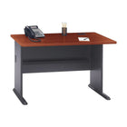 BushMD – Bureau 48 po de la collection Cubix, fini cerisier Hansen-Surface de travail en mélamine de qualité commerciale de 1 po d'épaisseur, bords en PVC