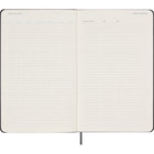 Moleskine - agenda semainier non daté  - 12 mois - grand - noir - couverture rigide - 5 x 8,25 po-Papier sans acide 70 GSM