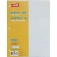 StaplesMD – Recharge de papier quadrillé-Quadrillage de 5:1 po
