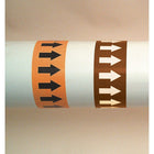 Accuform Signs - Rubans De Fléches De Direction De L'Écoulement, 54pi, Noir/Orange-Couleurs Noir/orange