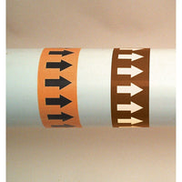 Accuform Signs - Rubans De Fléches De Direction De L'Écoulement, 54pi, Noir/Orange-Couleurs Noir/orange