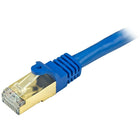 StarTech Câble de raccordement Ethernet Cat6a blindé, 12 pi, bleu (C6ASPAT12BL)-Protecteurs de pinces pour connecteur RJ45 empêchant les câbles de s’accrocher et de se briser pendant l’installation
