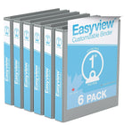 Davis Group Super offre Easyview, Reliure View à anneaux ronds 1 po, personnalisable, paquet de 6 - Gris-3 Reliure À Anneaux