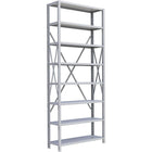 Metalware – Étagère enclenchable RK325, 8 tablettes, 36 x 24 x 88 (po), gris pâle-Système de tablettes ajustables offrant un espace de rangement solide, mais économique qui convient à vos besoins