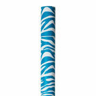 JAM Paper -  Papier cadeau – Papier cadeau imprimé zèbre – 50 m² au total – Rayures safari bleues et blanches – 2 rouleaux/paquet-Taille : 50 pieds carrés au total (25 pieds carrés par rouleau)