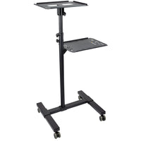 StarTech.com - Table Vidéoprojecteur et PC Portable - Chariot Présentation Mobile-SUPPORT POUR ORDINATEUR PORTABLE ET PROJECTEUR MOBILE : ce chariot mobile robuste est doté de 2 étagères (à différentes hauteurs) pouvant chacune supporter 10 kg ; ce chariot à roulettes robuste est doté d'une base solide (45,5 cm x 50,2 cm) avec des roulettes verrouillables