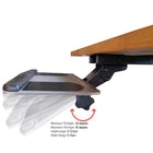 AnthroDesk - Plateau pour clavier avec réglage de la hauteur et de l'inclinaison-Plateau de clavier réglable avec une capacité de levage de 12 cm et une capacité de glissement de 30 cm