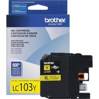 Brother – Cartouche d'encre jaune LC103, rendement élevé (LC103YS)-Jaune
