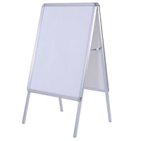 SECO Panneau de trottoir intérieur/extérieur, Snap A-Frame, 22" x 28", Argent-Il est idéal pour les entreprises, les restaurants et les cafés pour faire passer votre message, vos offres, vos promotions et être remarqué par les échanges commerciaux.