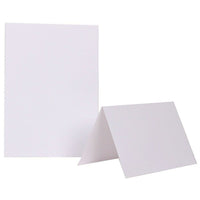 JAM Paper Cartes vierges rabattables, 5 x 6 5/8 po, blanc, 100/paquet, 25 paquets-Couleur : Blanc
