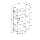 Monarch Specialties - 7801 48 po H Etagere - Blanc/Metal Blanc-Des instructions detaillees et illustrees et tout le materiel necessaire au montage sont fournis pour plus de commodite (des outils supplementaires peuvent être necessaires)