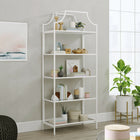 Sauder Anda Norr Bibliothèque avec 5 Tablettes - 70.87" H - Finition White (425786)-70.87"H x 30"W x 14.49"D