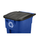 RubbermaidMD® Contenant de recyclage mobile BRUTE-Les roulettes à usage intensif roulent facilement, même par-dessus les marches et les chaînes de trottoir