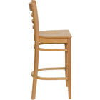 Flash Furniture – Tabouret de bar xUW05BARNAT, naturel-Conception à dossier échelle