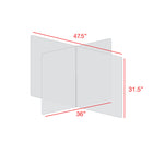 Diviseur de table à 4 voies Mark Maker - 47,5" L x 36" L x 31,5" H - Acrylique transparent 1/4" - Pas de traversées-Fabriqué à partir d'acrylique transparent de 1/4".
