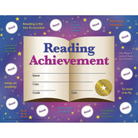 Flipside - Certificats de lecture « Reading Achievement », paquet de 90-Enfants de 5 à 12 ans, de la maternelle à la 3e secondaire