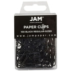 JAM Paper – Trombones standard, noir, 6 paquets de 100, total de 600 (2183750g)-Longueur : 1 1/8 po