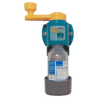 Astroplast – Station de bains oculaires d'urgence à un utilisateur-La nouvelle ouverture « à l'aveugle » de la bouteille permet un accès immédiat au bain oculaire ; comprend 8 flacons de solution saline et 2 pansements oculaires