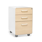 Classeur à 3 tiroirs Poppin Stow - Chêne blanc et naturel-Repond ou depasse les normes de durabilite de BIFMA pour les meubles de bureau