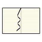 Letts® - Cahier de notes Edge, noir, (LEN5ERBK)-Reliure cousue et couverture souple