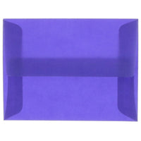 JAM Paper Enveloppes translucides A2, bleu primaire, 50/paquet-Enveloppes en papier translucide bleu primaire